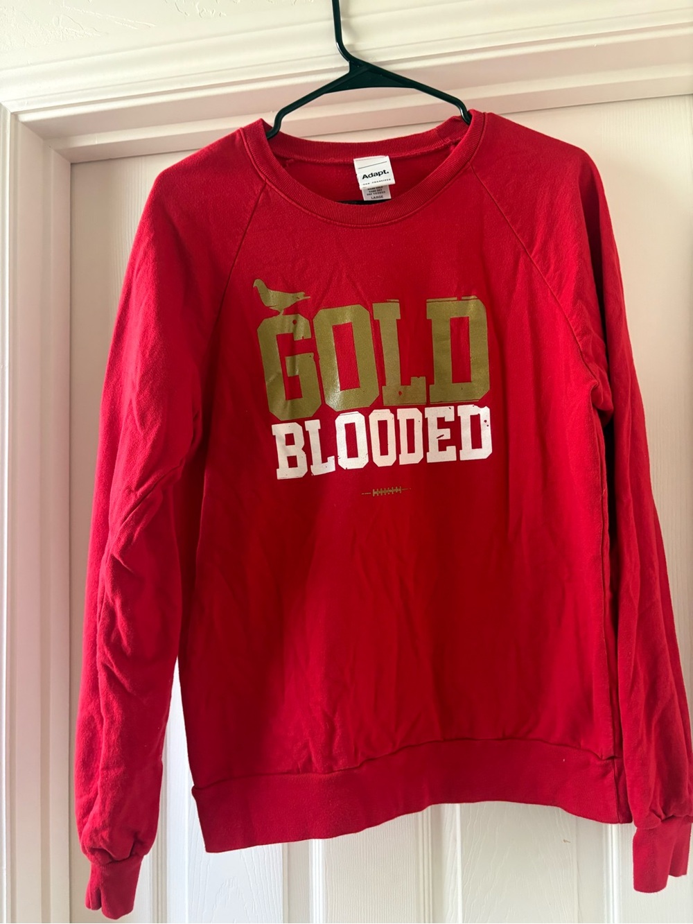 Red 'Gold Blooded' Crewneck Sweatshirt